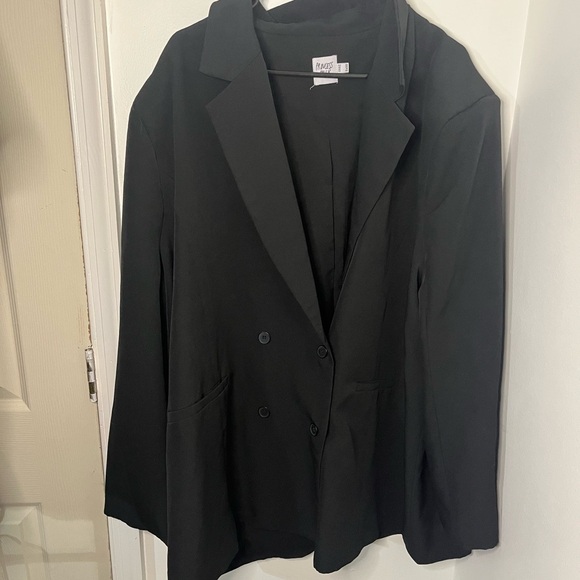 Princess Polly Black Double Breasted Blazer Jacket Size 22 AU / XXL - Picture 8 of 12